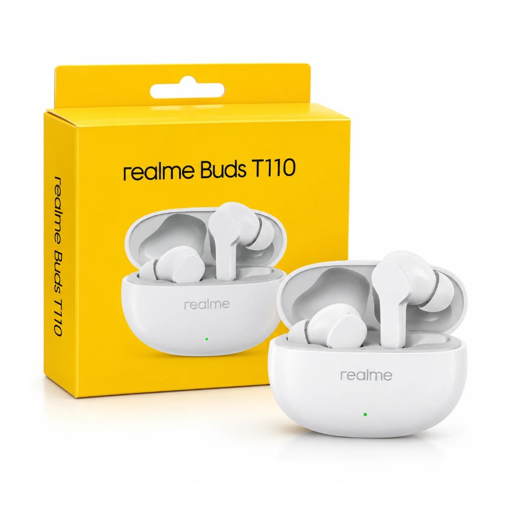 Powerful Bass, Clear Calls & Up to 38H Playback – Realme Buds T110 TWS Earbuds