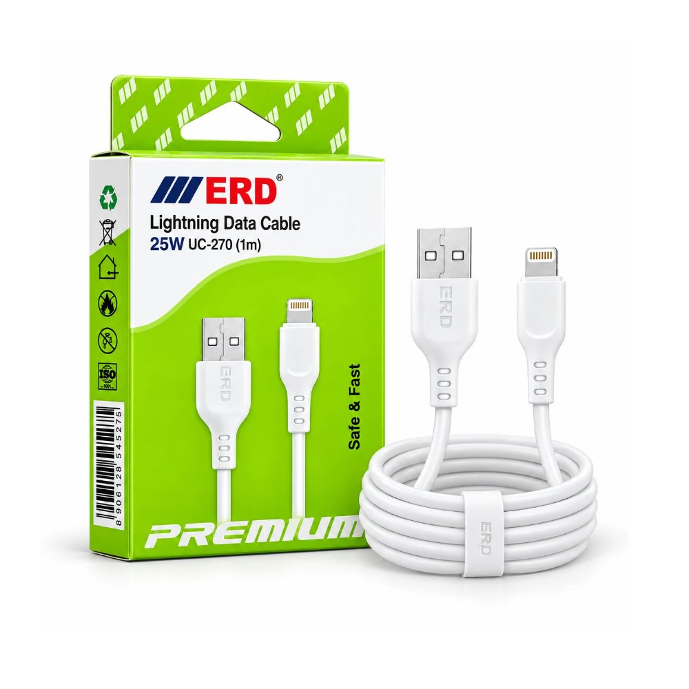 ERD UC-270 25W USB-A to Lightning Fast Charging & Data Cable – 1 Meter