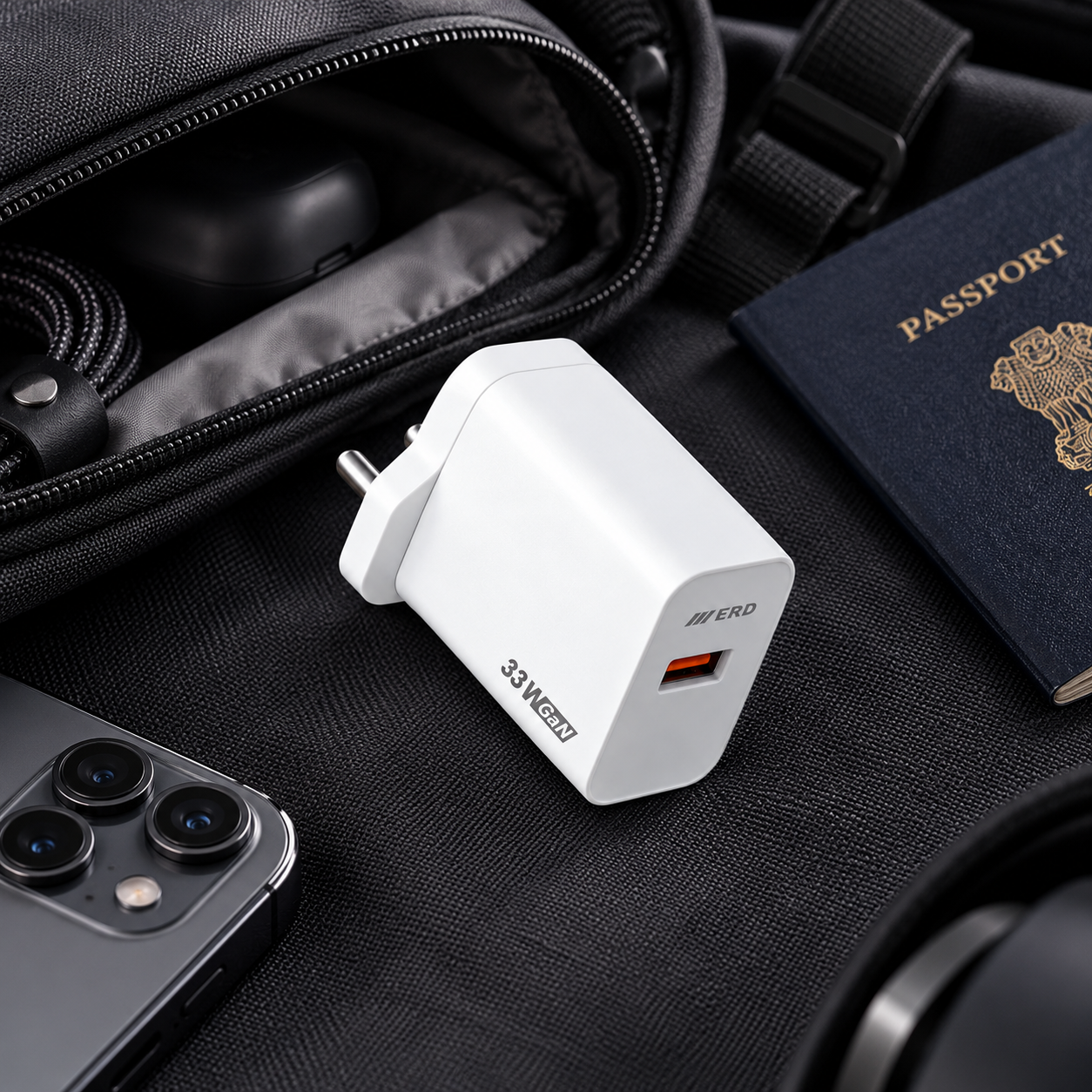 ERD TC-125 33W USB-A GaN Fast Charger with VOOC Support for Android Mobiles