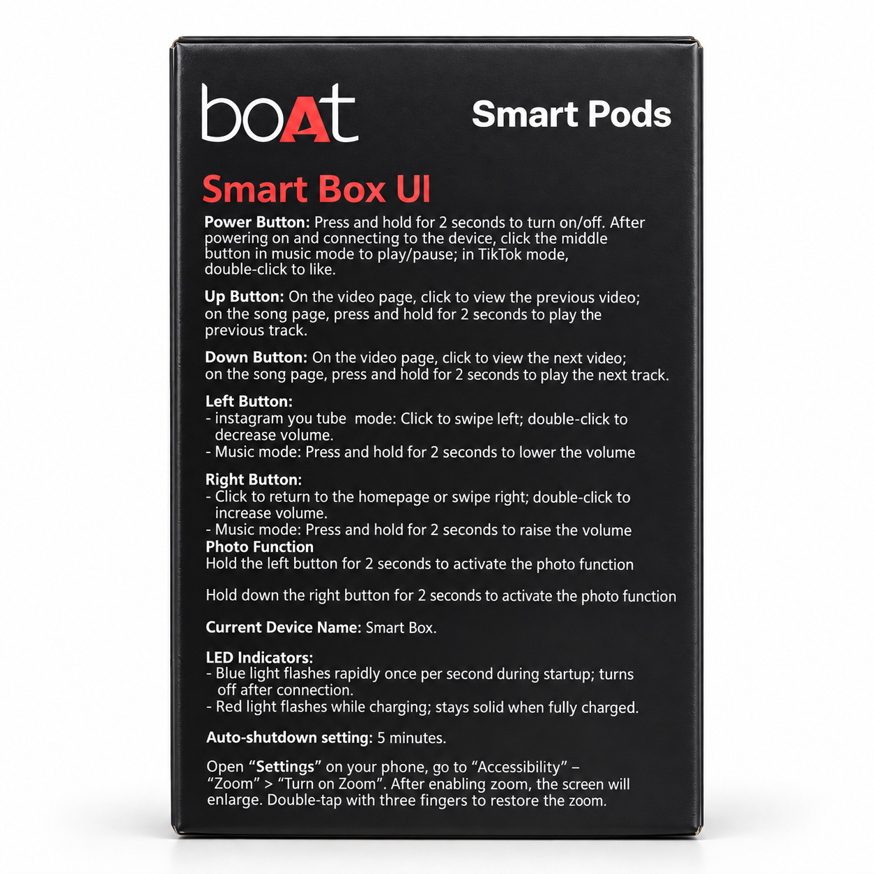 boAt Smart Pods Smart Box TWS Wireless Earbuds – Hi-Res Audio, Up to 100H Playtime, 50ms BEAST Mode, Volume & Video Control – White