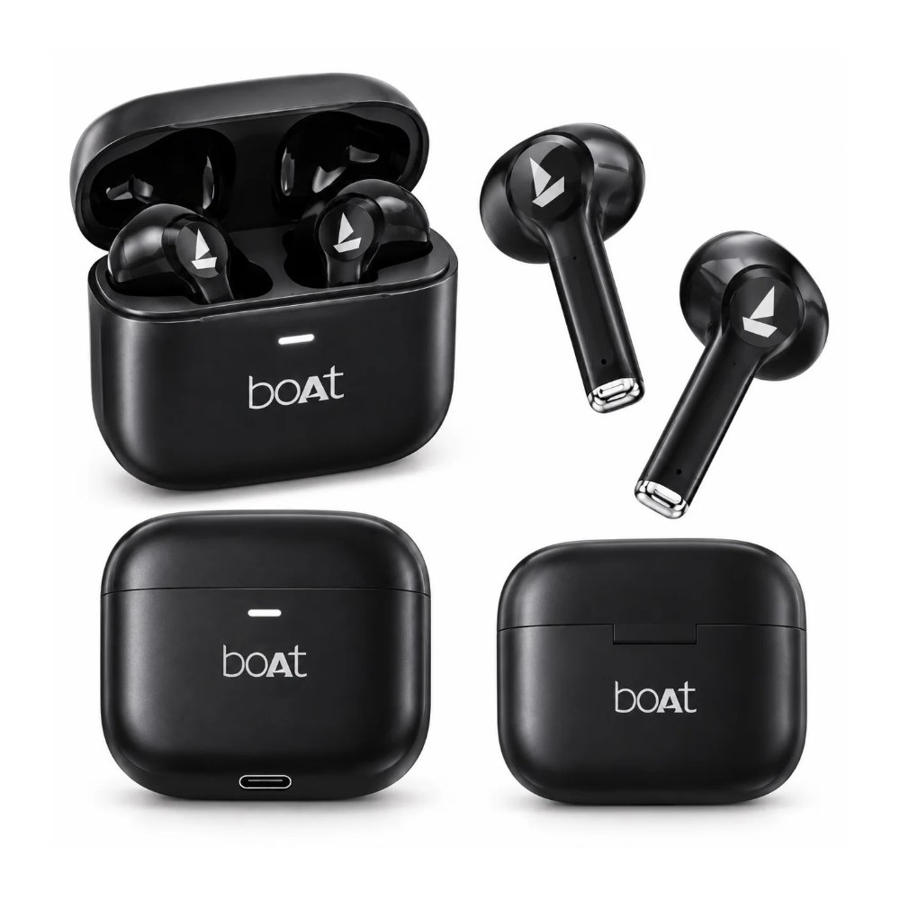 boAt Airdopes 131 TWS Earbuds – 60 Hours Playback, Fast Type-C Charging & Powerful Wireless Sound | Black
