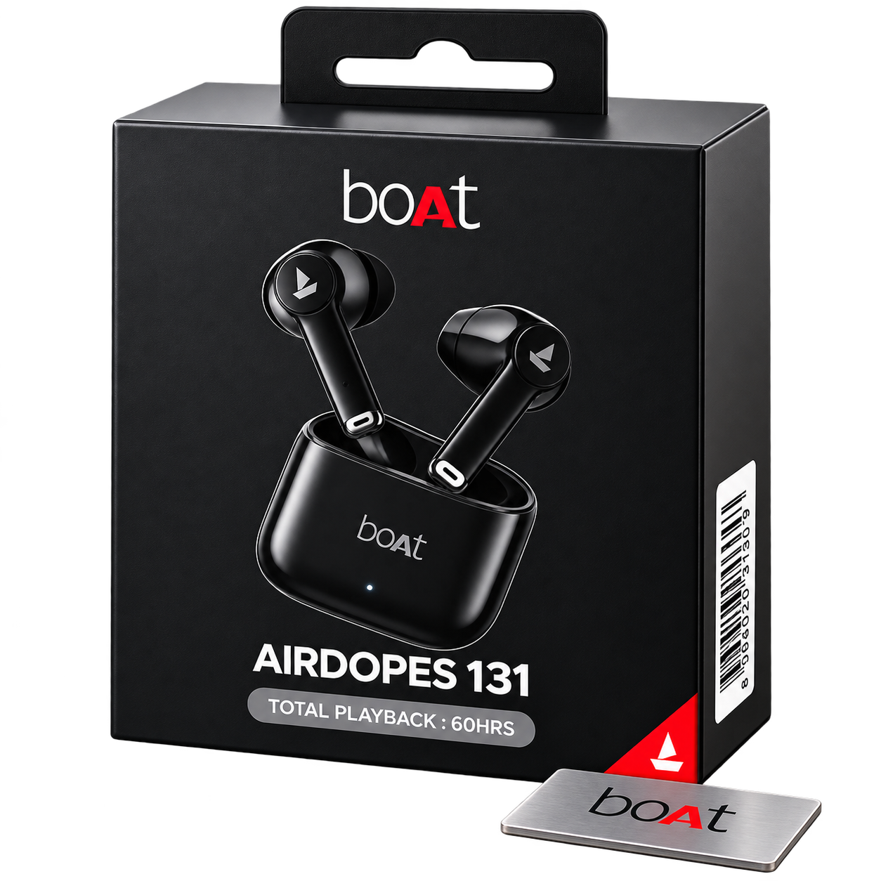 boAt Airdopes 131 TWS Earbuds – 60 Hours Playback, Fast Type-C Charging & Powerful Wireless Sound | Black
