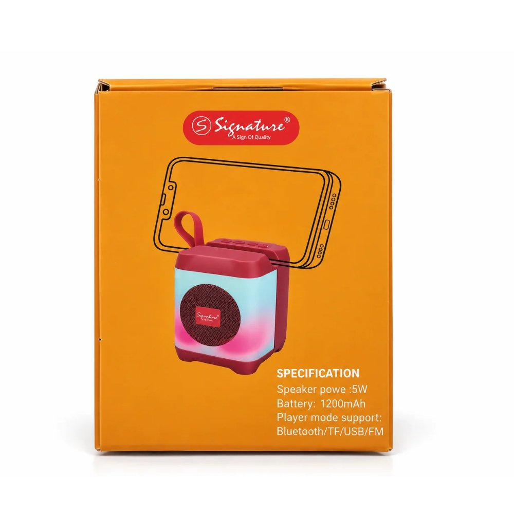 Light Up the Music – Signature Sigboom-21 RGB Bluetooth Speaker with Big Sound & Portable Style!