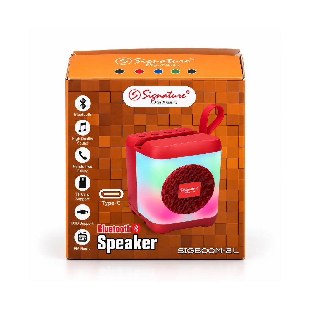 Light Up the Music – Signature Sigboom-21 RGB Bluetooth Speaker with Big Sound & Portable Style!