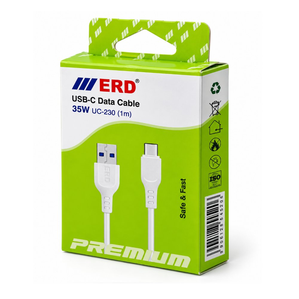 ERD UC-230 35W USB-A to USB-C Fast Charging & Data Cable – 1 Meter