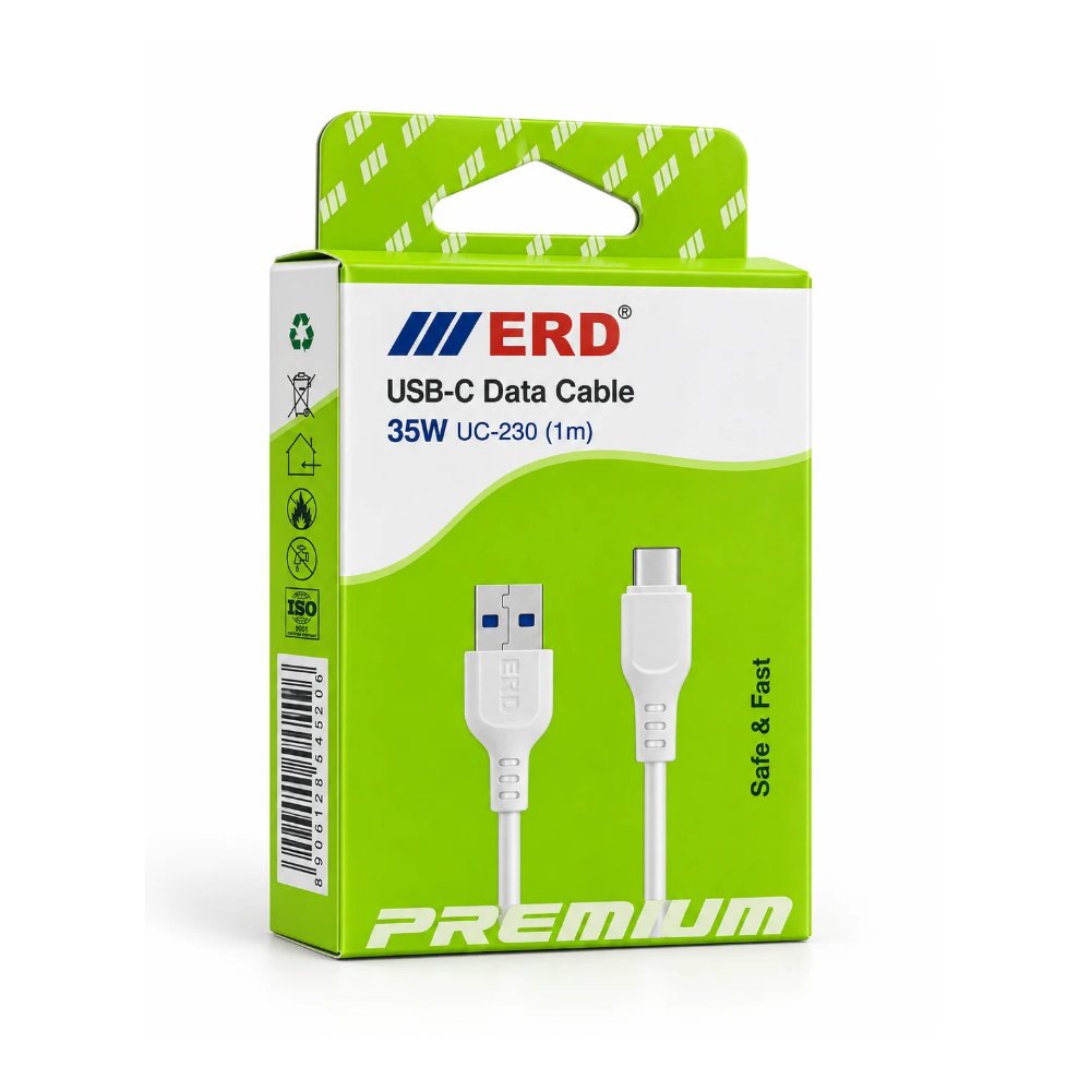 ERD UC-230 35W USB-A to USB-C Fast Charging & Data Cable – 1 Meter