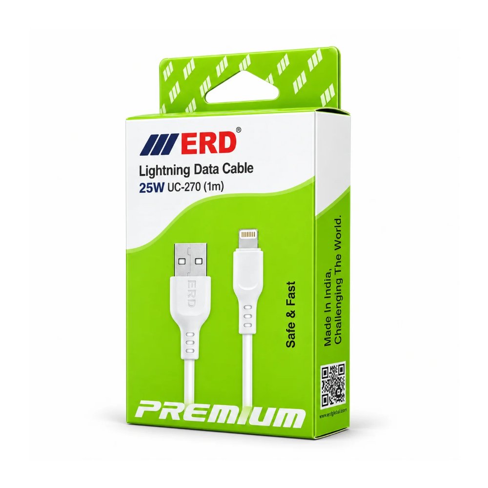 ERD UC-270 25W USB-A to Lightning Fast Charging & Data Cable – 1 Meter