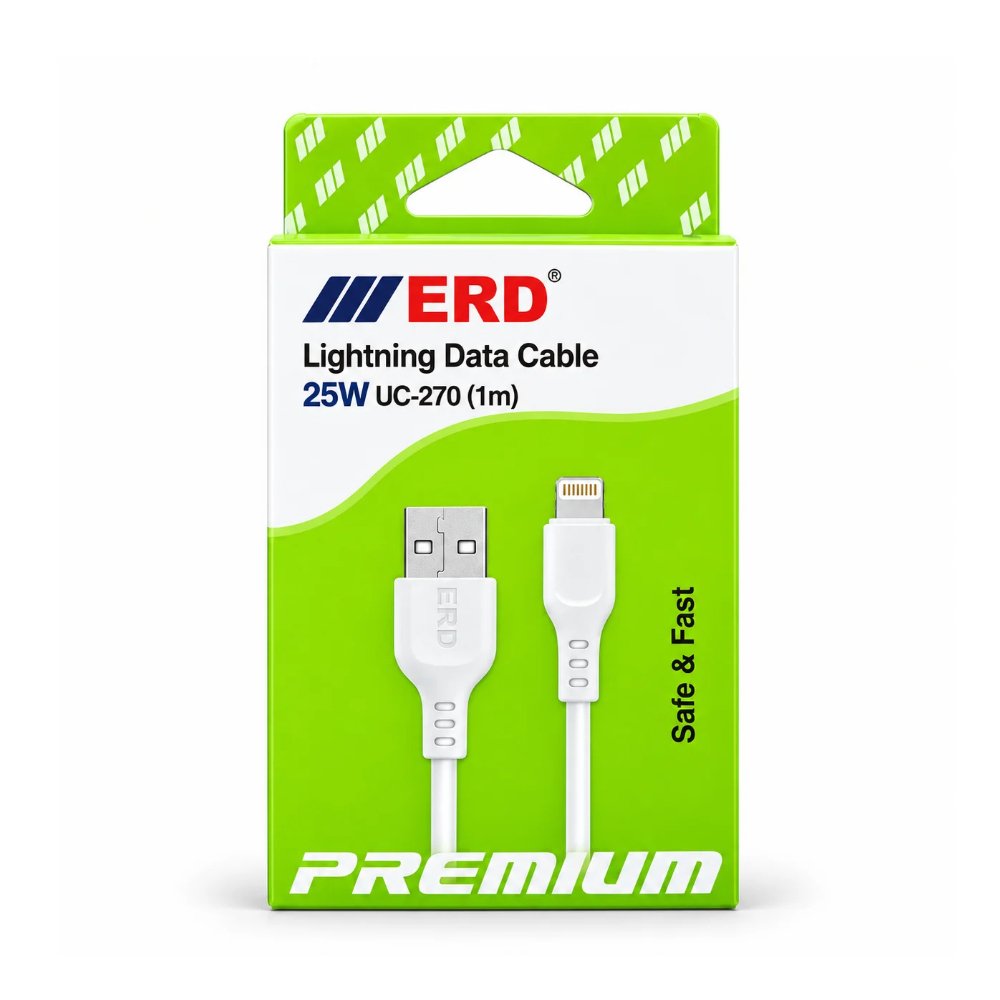 ERD UC-270 25W USB-A to Lightning Fast Charging & Data Cable – 1 Meter