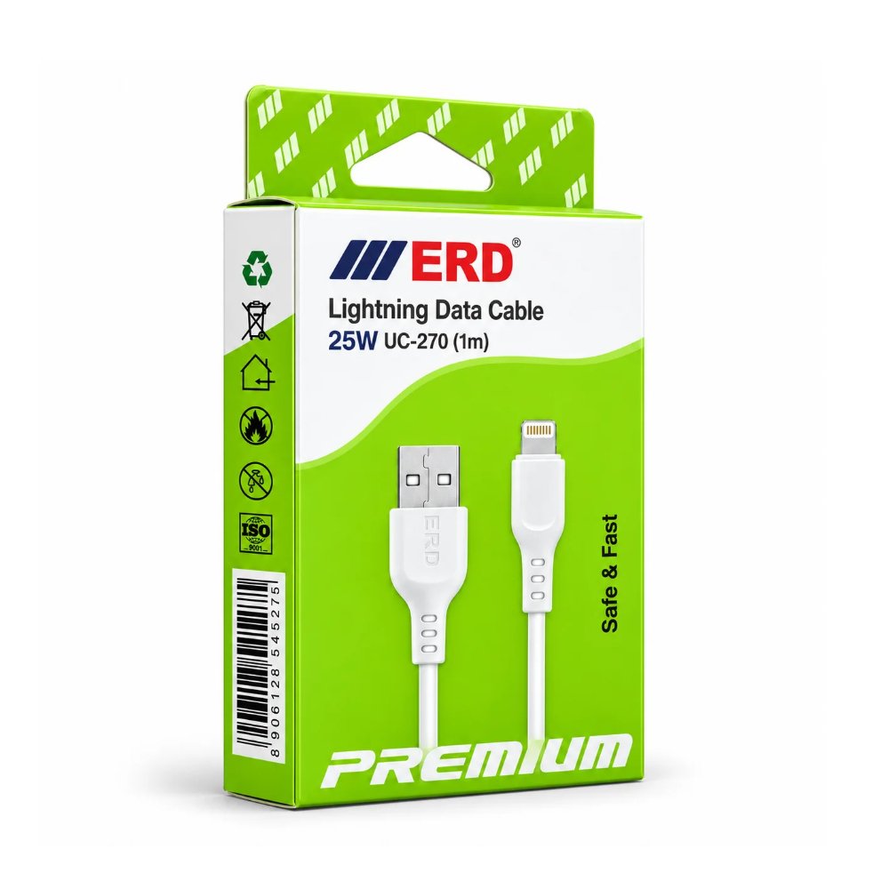 ERD UC-270 25W USB-A to Lightning Fast Charging & Data Cable – 1 Meter