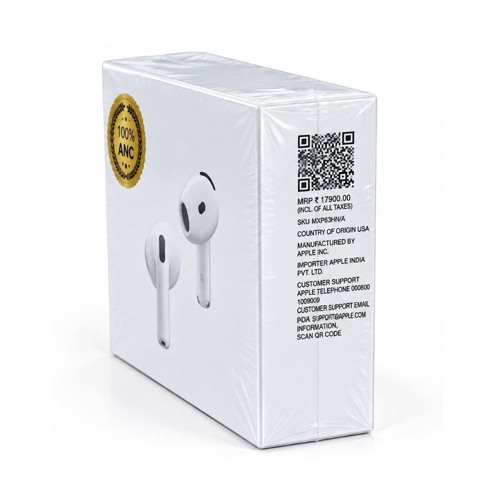 TWS Wireless Bluetooth Earbuds with Active Noise Cancellation (ANC) – White