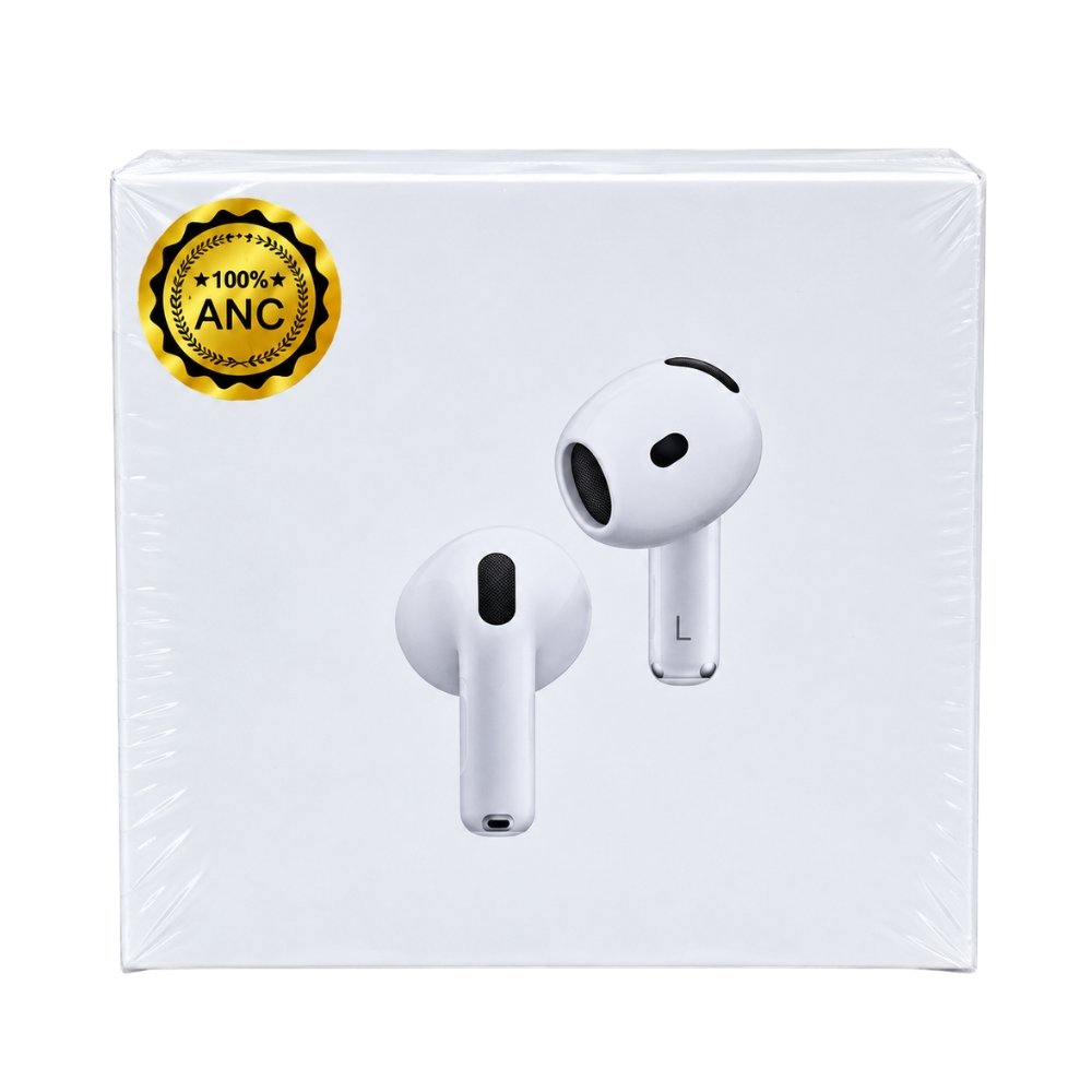 TWS Wireless Bluetooth Earbuds with Active Noise Cancellation (ANC) – White