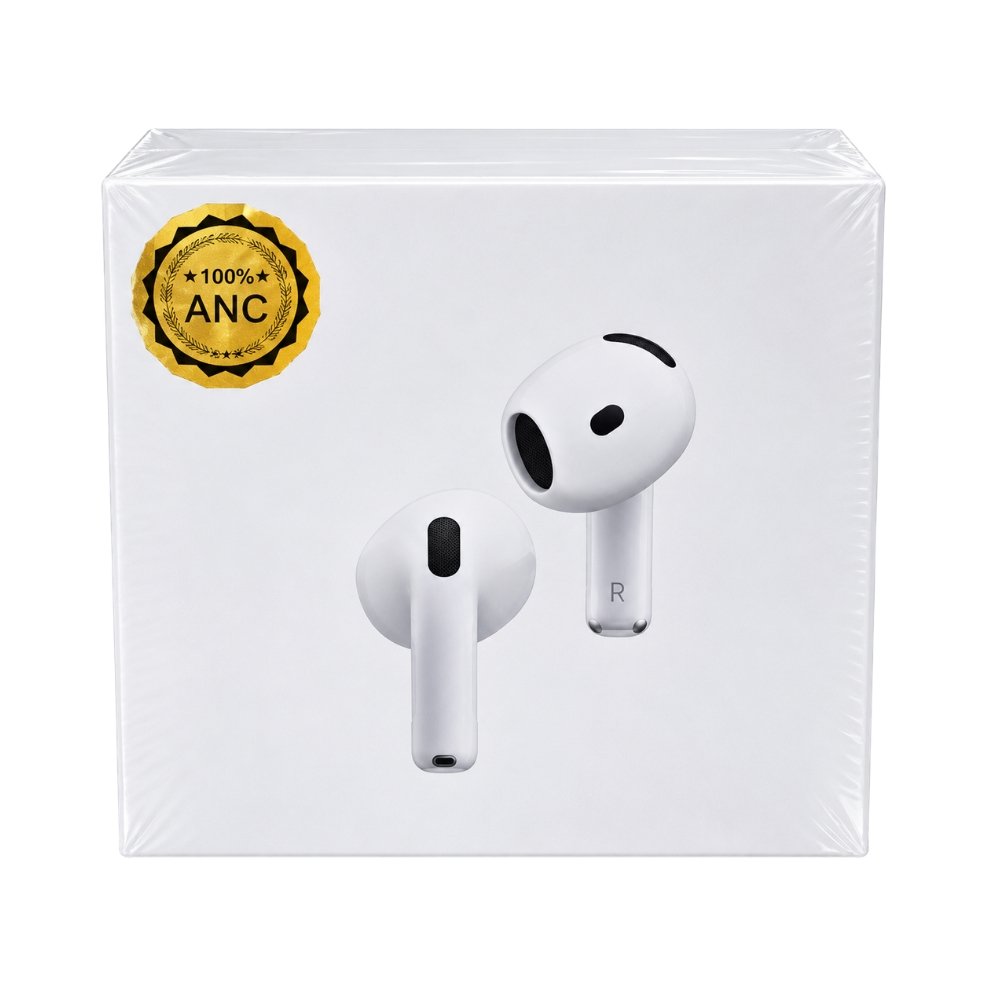 TWS Wireless Bluetooth Earbuds with Active Noise Cancellation (ANC) – White