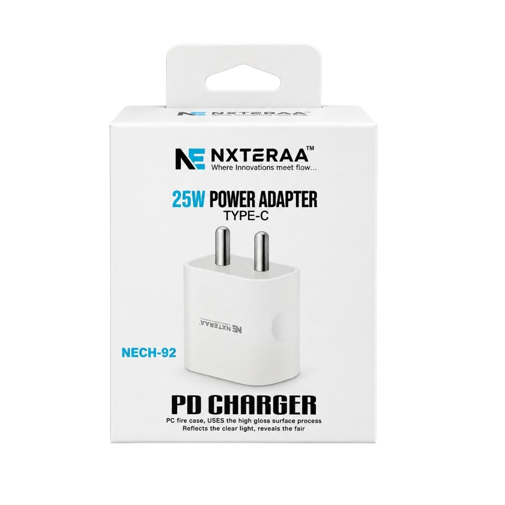 NXTERRAA NECH-92 25W Type-C PD Fast Charger Power Adapter – White