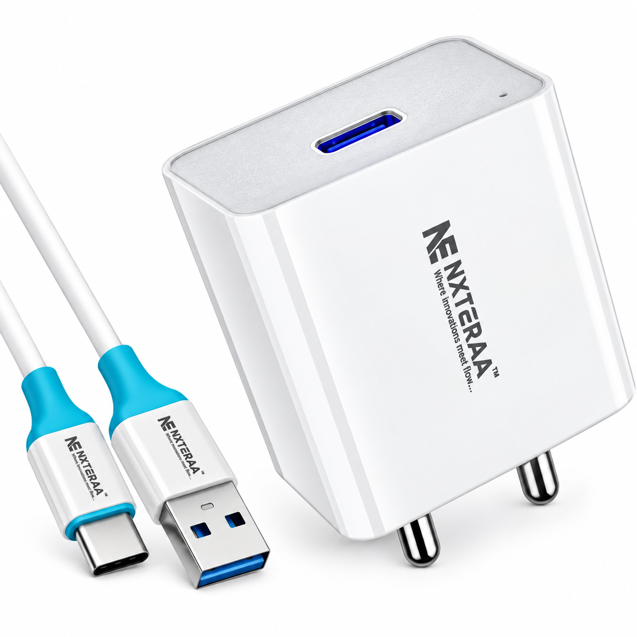 NXTERAA 85W Fast Charger with Type-C Cable – Powerful Charging for Everyday Use