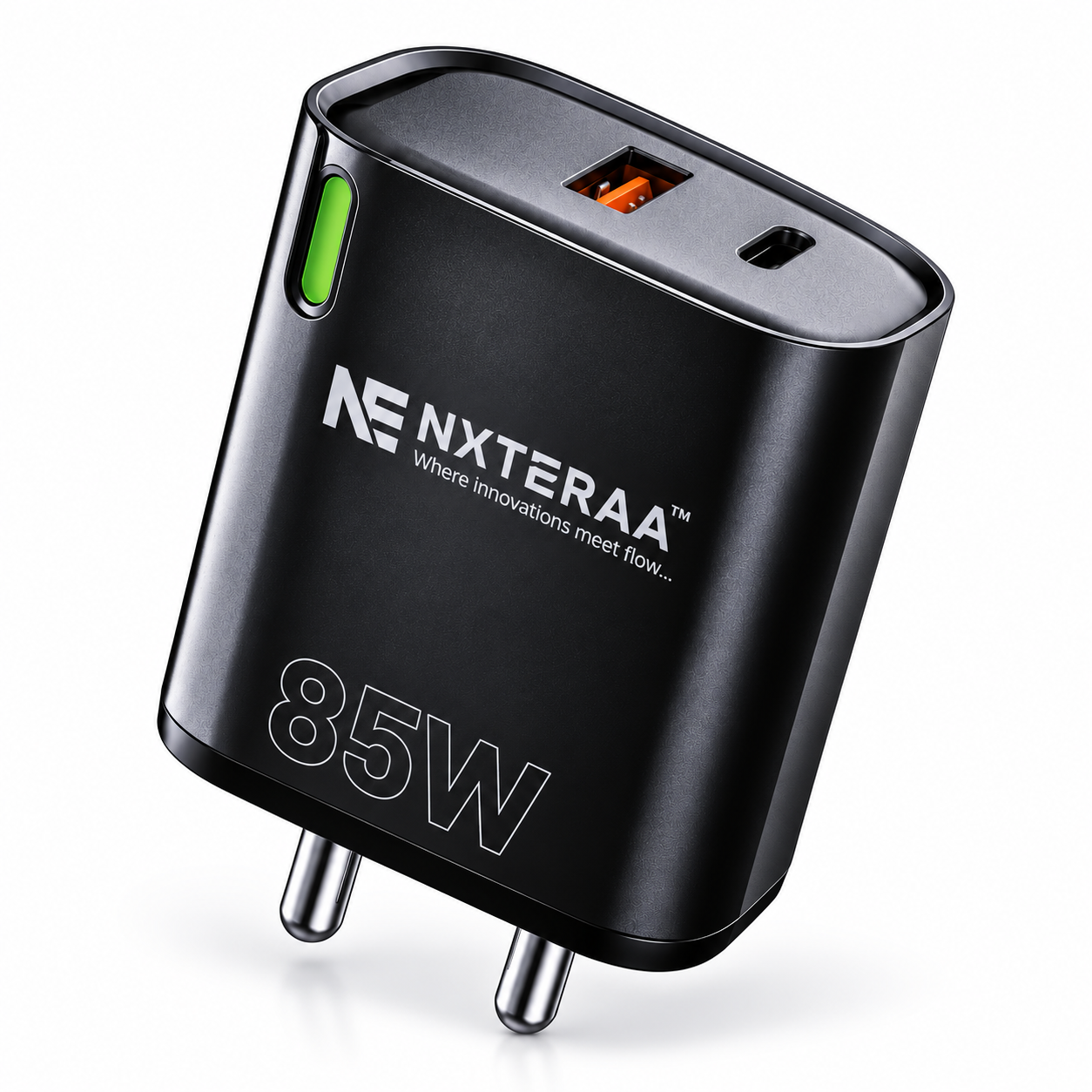 NXTERRA Rafale 85W Fast Charger with Type-C Cable | QC 3.0 + PD