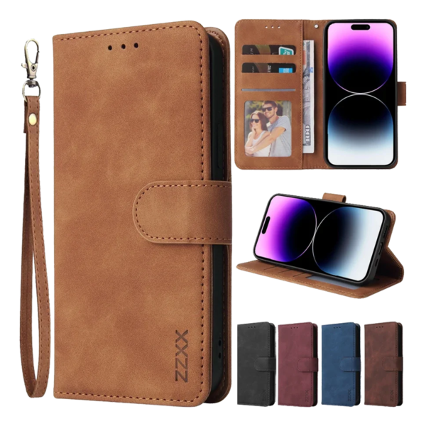 Leather Wallet Phone Case for iPhone