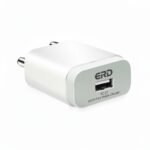ERD TC-21 5V 2A Fast Charger plugged into wall charging a smartphone